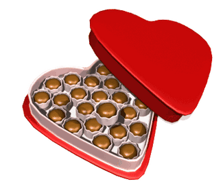 Анимированная открытка Коробка конфет коробка конфет