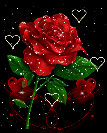 Анимированная открытка Роза анимированные красивые розы