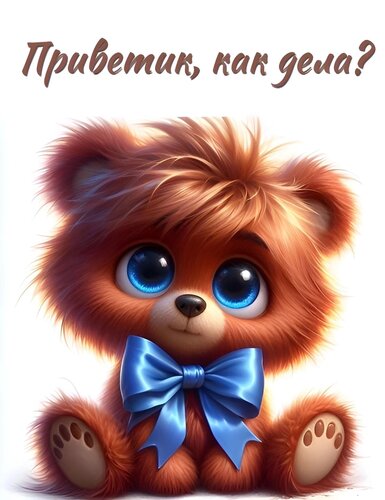 Открытка Приветик, как дела?