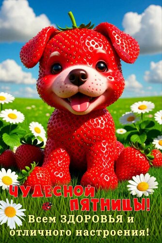 Открытка Чудесной пятницы! Всем здоровья и отличного настроения!