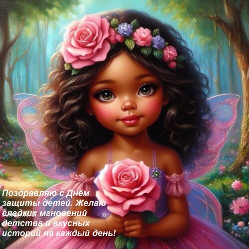 Открытка Поздравляю с Днём защиты детей.