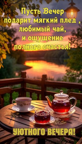 Открытка Уютного вечера.