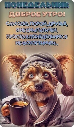 Открытка Понедельник, Доброе утро!