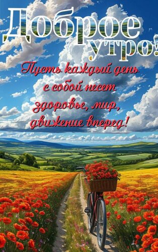 Открытка Пусть каждый день с собой несет здоровье, мир, движение вперед!
