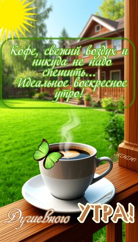 Открытка Душевного утра.