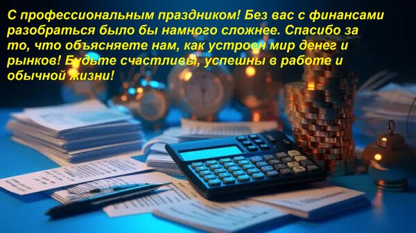 Открытка С профессиональным праздником! Без вас с финансами разобраться было бы намного сложнее. Спасибо за т