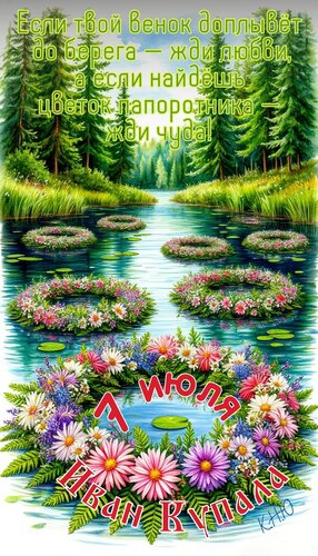 Открытка 7 июля - Иван Купала