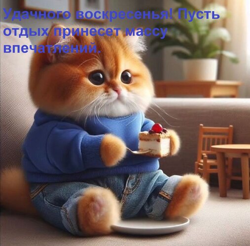 Открытка Удачного воскресенья! Пусть отдых принесет массу впечатлений.