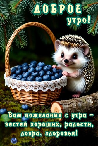 Открытка Доброе утро! Вам пожелания с утра - вестей хороших, радости, добра, здоровья!
