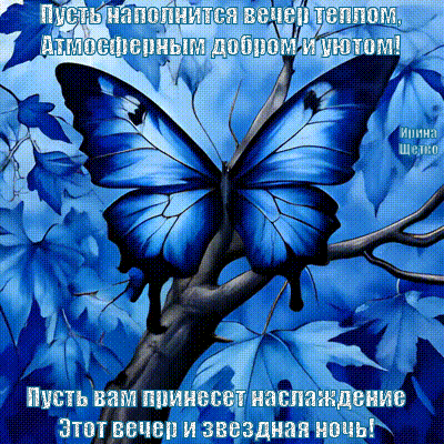 Анимированная открытка Добрый вечер!