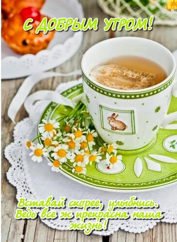 Открытка Вставай скорее, улыбнись. Ведь все ж прекрасна наша жизнь!