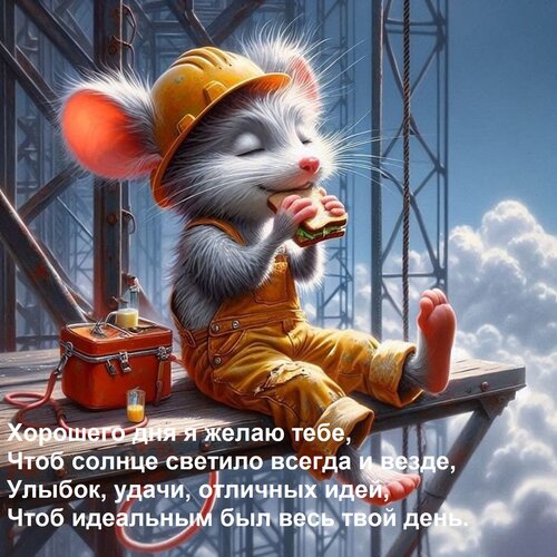 Открытка Хорошего дня я желаю тебе, Чтоб солнце светило всегда и везде, Улыбок, удачи, отличных идей, Чтоб ид