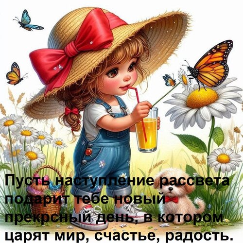 Открытка Пусть наступление рассвета подарит тебе новый прекрасный день, в котором царят мир, счастье, радос