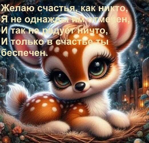 Открытка Желаю счастья, как никто, я не однажды им отмечен, и так не радует ничто, и только в счастье ты беспечен.