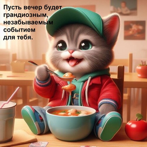 Открытка Пусть вечер будет грандиозным, незабываемым событием для тебя.