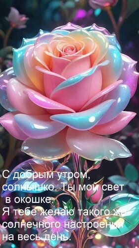 Открытка С добрым утром, солнышко. Ты мой свет в окошке. Я тебе желаю такого же солнечного настроения на ве