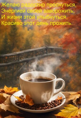 Открытка Желаю радостно проснуться, Энергией своей заворожить, И жизни этой улыбнуться, Красиво этот день про