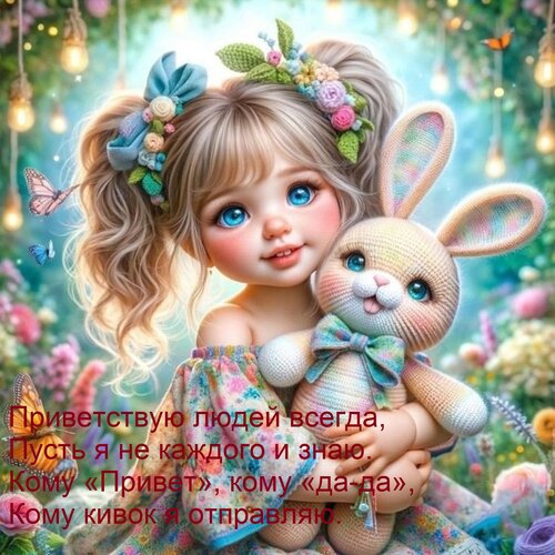 Открытка Приветствую людей всегда, пусть я не каждого и знаю. Кому «Привет», кому «да-да», Кому кивок я отправляю.