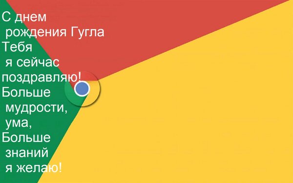 Открытка С днем рождения Гугла тебя я сейчас поздравляю! Больше мудрости, ума, больше знаний я желаю!