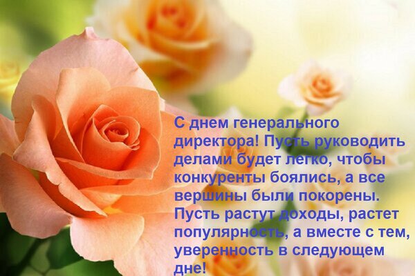 Открытка С днем генерального директора! Пусть руководить делами будет легко, чтобы конкуренты боялись, а все