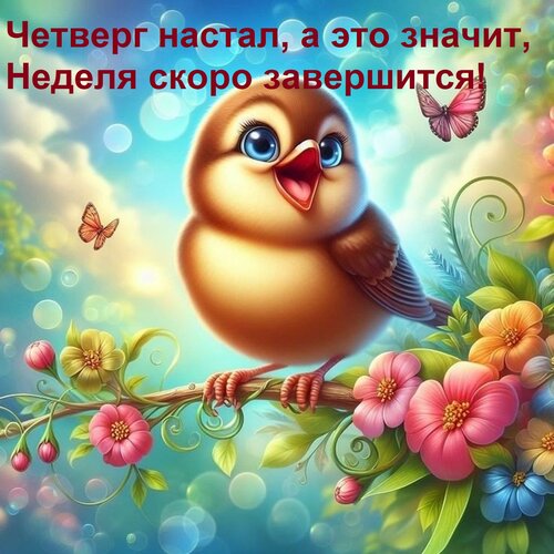 Открытка Четверг настал, а это значит, неделя скоро завершится!