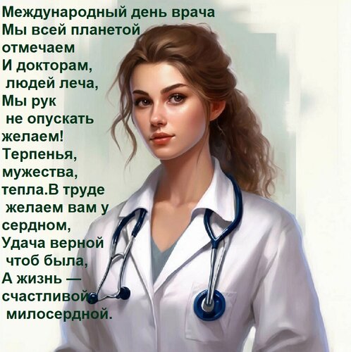 Открытка Международный день врача мы всей планетой отмечаем...