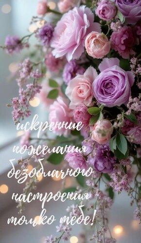 Открытка Искренние пожелания безоблачного настроения только тебе!