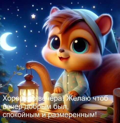 Открытка Хорошего вечера! Желаю чтоб вечер добрым был, спокойным и размеренным!