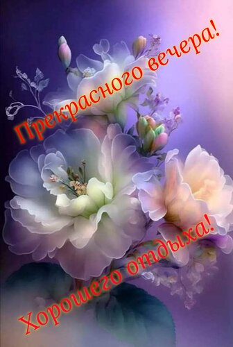 Открытка Прекрасного вечера! Хорошего отдыха