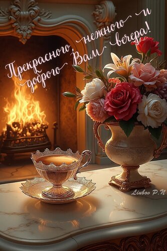 Открытка Прекрасного, нежного и доброго вам вечера!