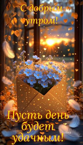 Открытка С добрым утром! Пусть день будет удачным!