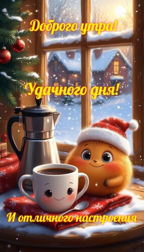 Открытка Доброго утра! Удачного дня! И отличного настроения!
