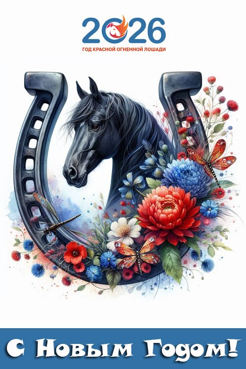 Открытка С новым годом 2026