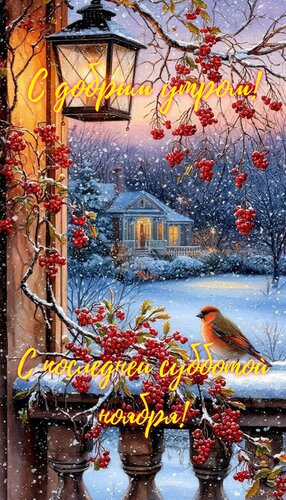 Открытка С добрымтутром! С последней субботой ноября!