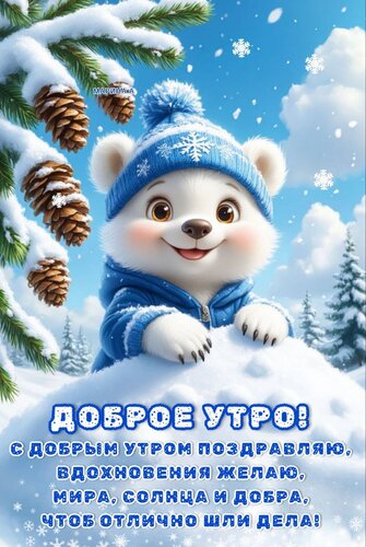 Открытка Доброе утро! С добрым утром поздравляю, вдохновения желаю. Мира, солнца и добра...