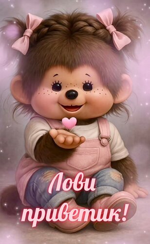 Открытка Лови приветик!