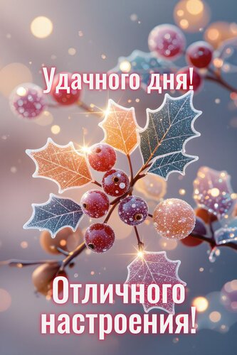 Открытка Удачного дня! Отличного настроения!