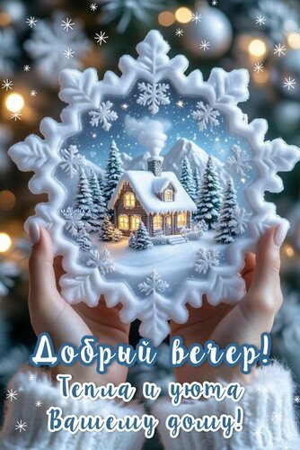 Открытка Добрый вечер! Тепла и уюта вашему дому!