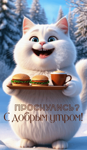 Анимированная открытка Проснулись? С добрым утром!