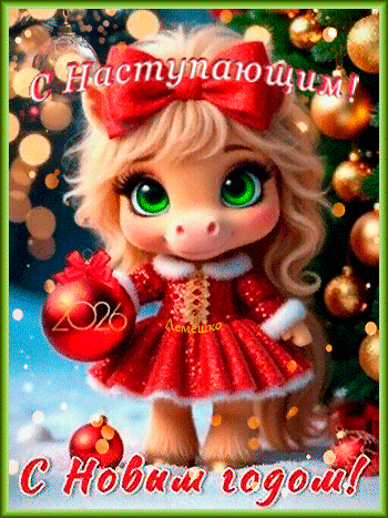 Анимированная открытка С Наступающим! С Новым годом!