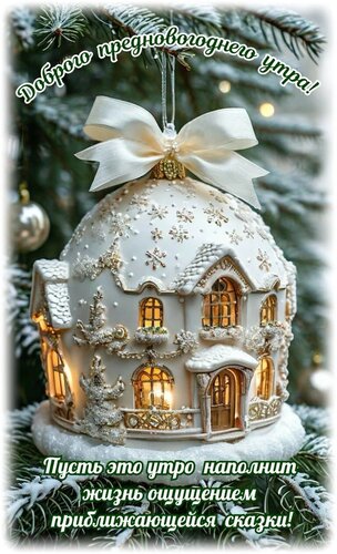 Открытка Доброго предновогоднего утра