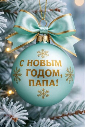 Открытка С Новым годом, папа!