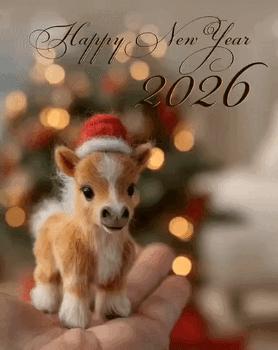 Анимированная открытка Счастливого Нового года 2026