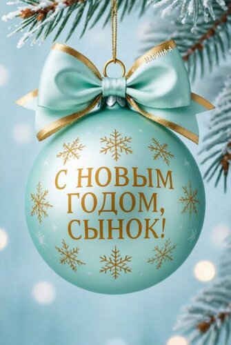 Открытка С Новым годом, сынок!