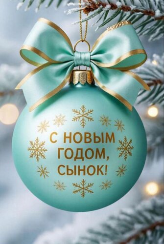 Открытка С Новым годом, сынок!