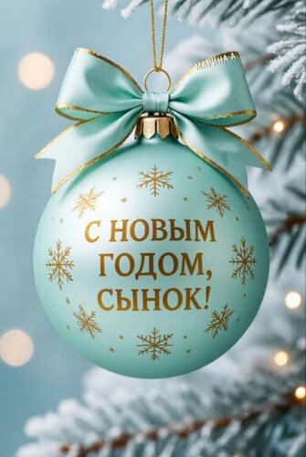 Открытка С Новым годом, сынок!