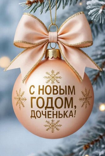 Открытка С Новым годом, доченька!