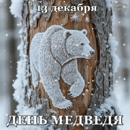 Анимированная открытка День Медведя