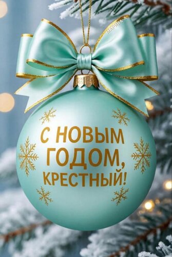 Открытка С Новым годом, крестный!