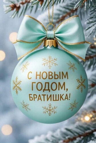 Открытка С Новым годом, братишка!